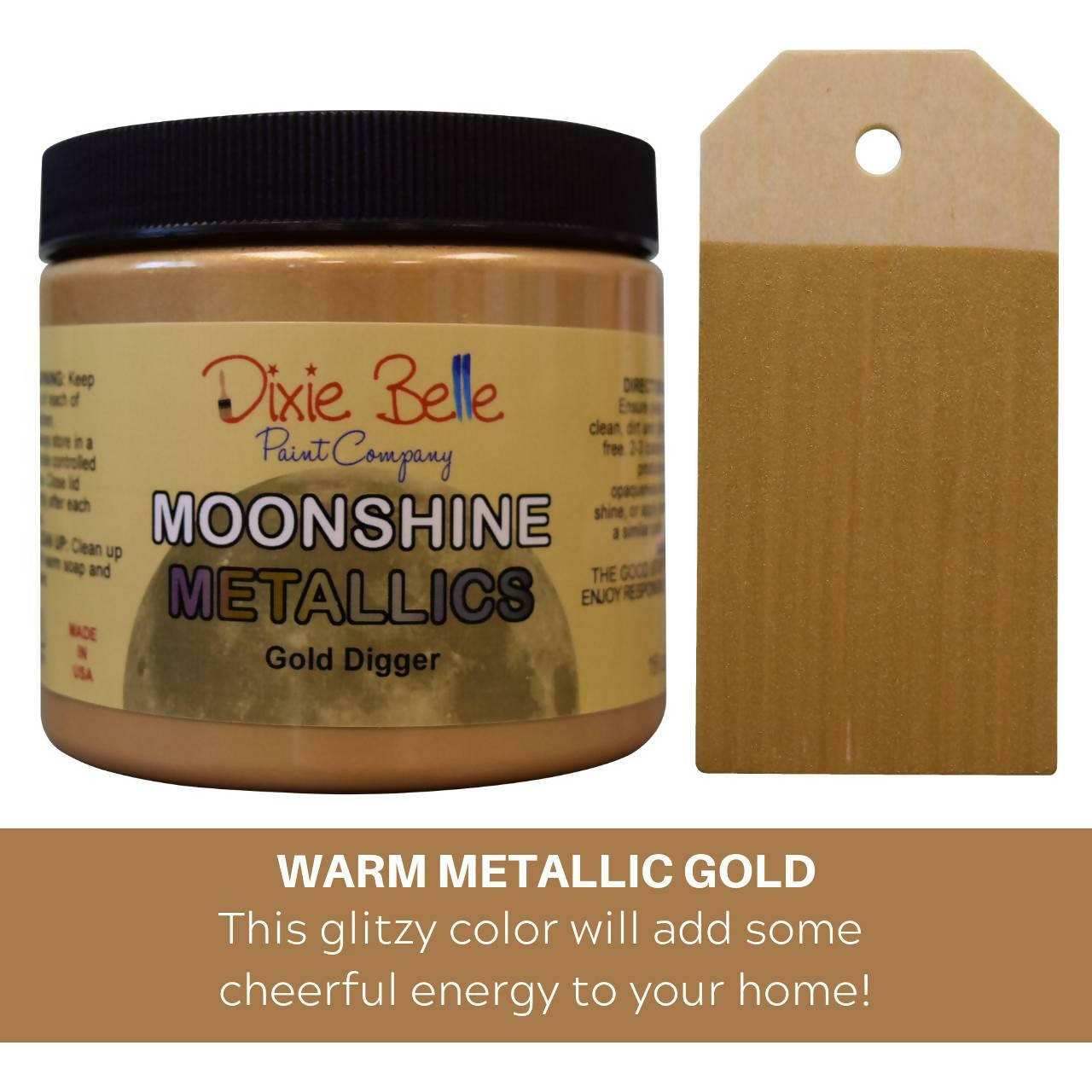 Dixie Belle Moonshine Metallic Chalk Mineral Paint - 16 oz